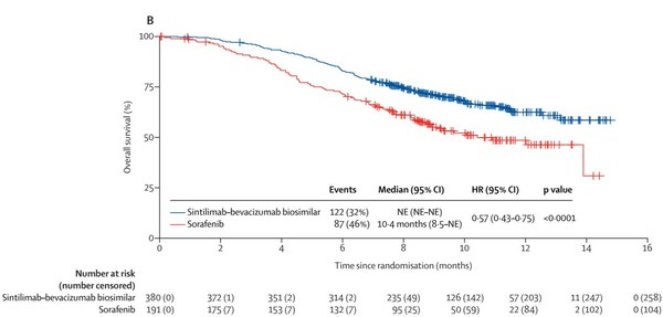Figure B: overall survival in the intention-to-treat population[3]