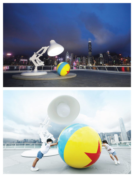 The iconic Pixar Ball and Lamp installation marks its first appearance in Hong Kong at Ocean Terminal Deck of Harbour City. The iconic Pixar Ball and Lamp installation marks its first appearance in Hong Kong at Ocean Terminal Deck of Harbour City.