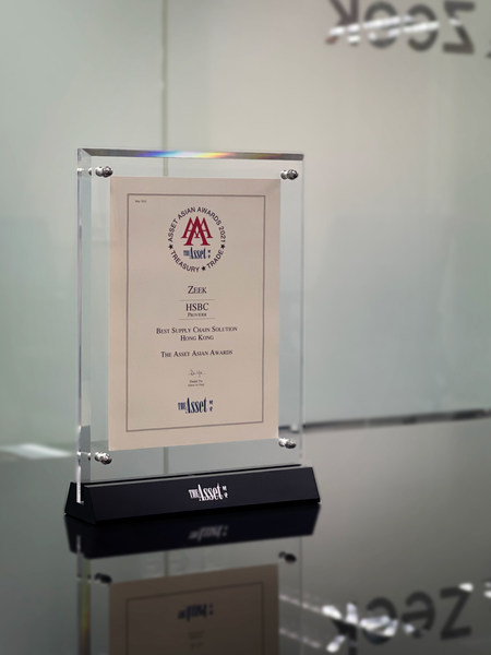 Zeek Scooped Triple A Treasury, Trade, SSC and Risk Management Awards 2021 Awarded Best Supply Chain Solution in New Economy.
