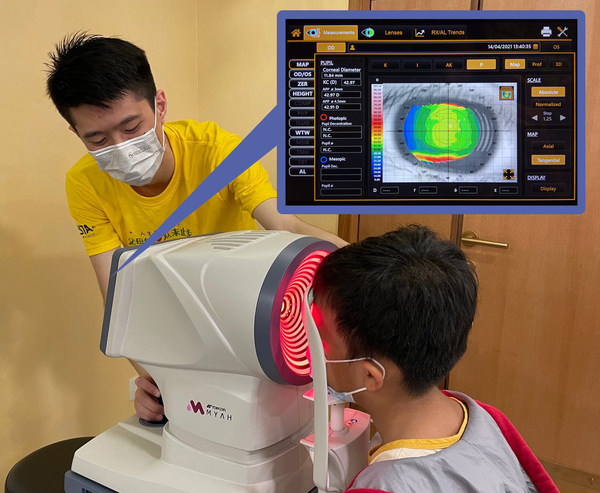 A child going through the MYAH screening at VISTA Eye Specialist Kids in the Curve, PJ. A child going through the MYAH screening at VISTA Eye Specialist Kids in the Curve, PJ.