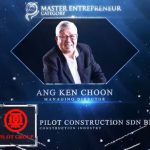 Ang Ken Choon of Pilot Construction Sdn Bhd receives the Master Entrepreneur Award at the Asia Pacific Enterprise Awards 2021 Regional Edition