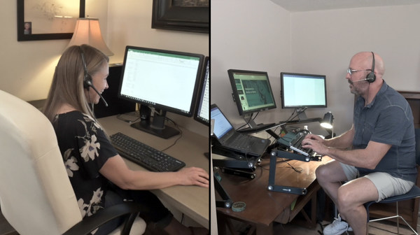 Two of Everise's work-from-home Champions, Christina Hackwell and Jim Peterson. Two of Everise's work-from-home Champions, Christina Hackwell and Jim Peterson.