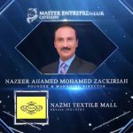 Nazeer Ahmed Mohamed Zakariah of Nazmi Textile Mall Wins Master Entrepreneur Award at the Asia Pacific Enterprise Awards 2021 Regional Edition