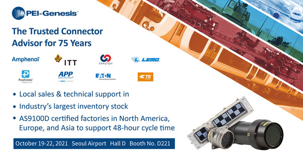 PEI-Genesis to showcase Aerospace and Defense Interconnect Solutions at Seoul ADEX 2021
