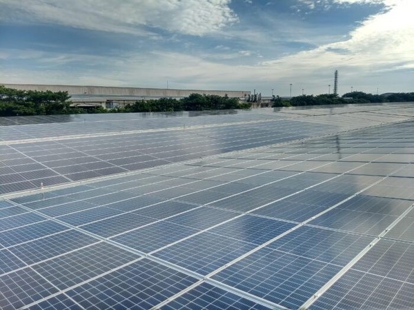 Solar carport installed by TotalEnergies for Renault Nissan Automotive in India