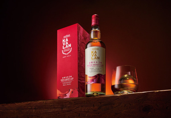 Kavalan Triple Sherry Cask fully matured in Oloroso, Pedro Ximénez and Moscatel sherry-aged casks Kavalan Triple Sherry Cask fully matured in Oloroso, Pedro Ximénez and Moscatel sherry-aged casks