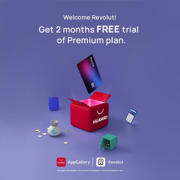 Revolut is offering AppGallery users’ access to its Premium subscription for free for up to two months. Revolut is offering AppGallery users’ access to its Premium subscription for free for up to two months.