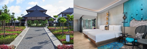 L:R Renaissance Bali Nusa Dua Resort Exterior; Deluxe Twin Room