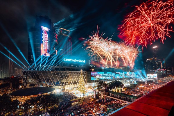 Thailand's Central World, the global countdown landmark, aka 'Times Square of Asia', spotlights 'message for better futures' to the world with spectacular fireworks to ring in 2022