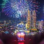 The 30,000 eco-friendly fireworks light up the grandest 1.4 km of the Majestic Chao Phraya River at the Thailand National 2022 Countdown Destination, ICONSIAM