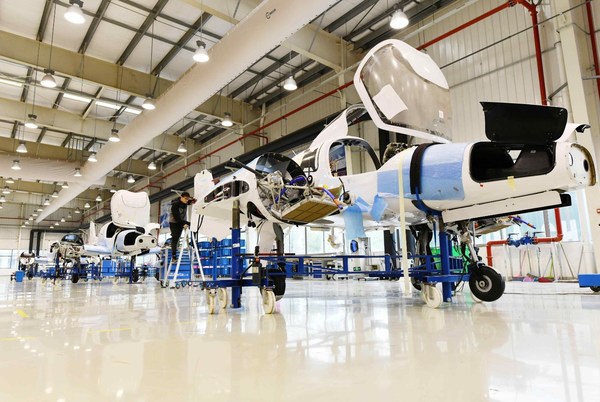 Photo shows an aircraft production workshop of Wuhu Aviation Industrial Park. (Xinhua/Wang Fei) Photo shows an aircraft production workshop of Wuhu Aviation Industrial Park. (Xinhua/Wang Fei)