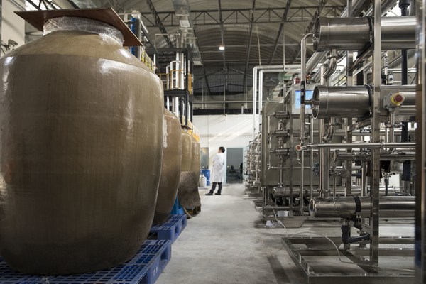 Photo shows parts of the brewing facilities of TingHua baijiu. Photo shows parts of the brewing facilities of TingHua baijiu.