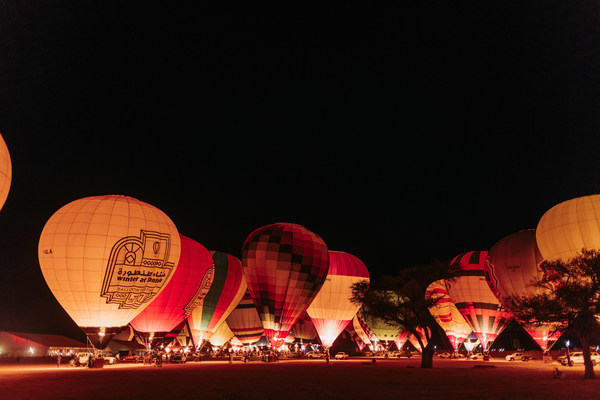 AlUla Moments in association with SAHAB (Saudi Arabian Ballooning Federation) breaks the Guinness World Records™ title for the World’s Largest Hot Air Balloon Glow Show on 1st of March 2022