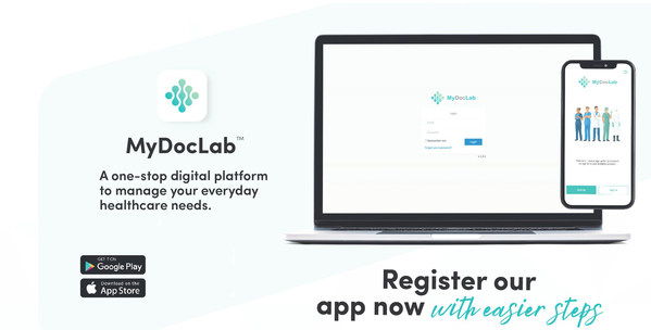 MyDocLab application can be downloaded through AppStore or Google Play