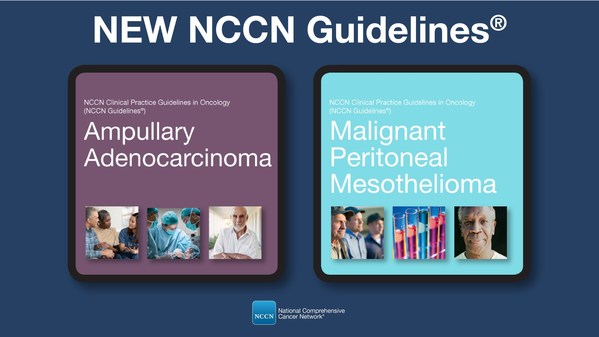 NCCN announces new NCCN Clinical Practice Guidelines in Oncology (NCCN Guidelines®) for Ampullary Adenocarcinoma and Malignant Peritoneal Mesothelioma, bringing the total number of clinical guidelines to 83.