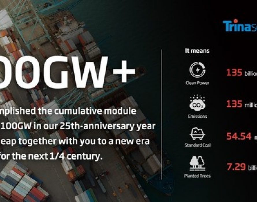 Trina Solar’s Global Module Shipments Top 100GW As Company Celebrates Silver Anniversary