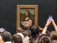 Visitor throws cake at the ‘Mona Lisa’ in Paris’ Louvre