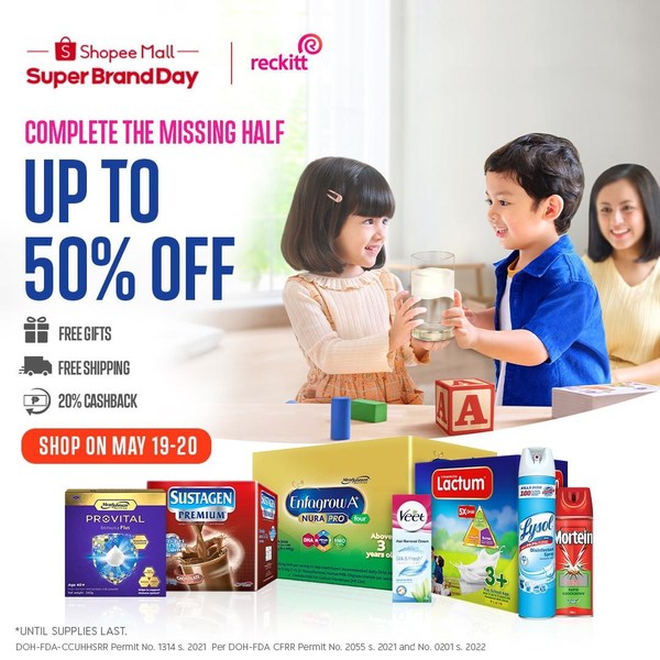 Shoppers can look forward to health, hygiene, and nutrition tips and exclusive deals with Reckitt’s most- anticipated Super Brand Day on Shopee