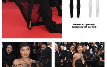 Kat Graham is about to wear a Jelenew x Stéphane Rolland cycling pants dress on the red carpet of the 75th Cannes Film Festival closing ceremony