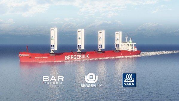 Berge Bulk to equip BARTech WindWings by Yara Marine Technologies onboard Berge Olympus in Q2 2023 Berge Bulk to equip BARTech WindWings by Yara Marine Technologies onboard Berge Olympus in Q2 2023
