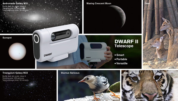Compact AI-powered Dwarf II Telescope Makes Astronomy and Nature Photography Easy for Consumers.