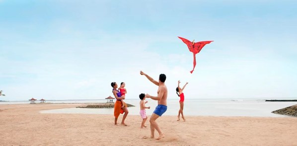 Tourists are having a great time at Club Med Bali.