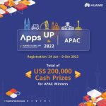Huawei Mobile Services’ Apps UP 2022 Returns to Asia Pacific with a Total of US$200,000 Cash Prizes to be Won