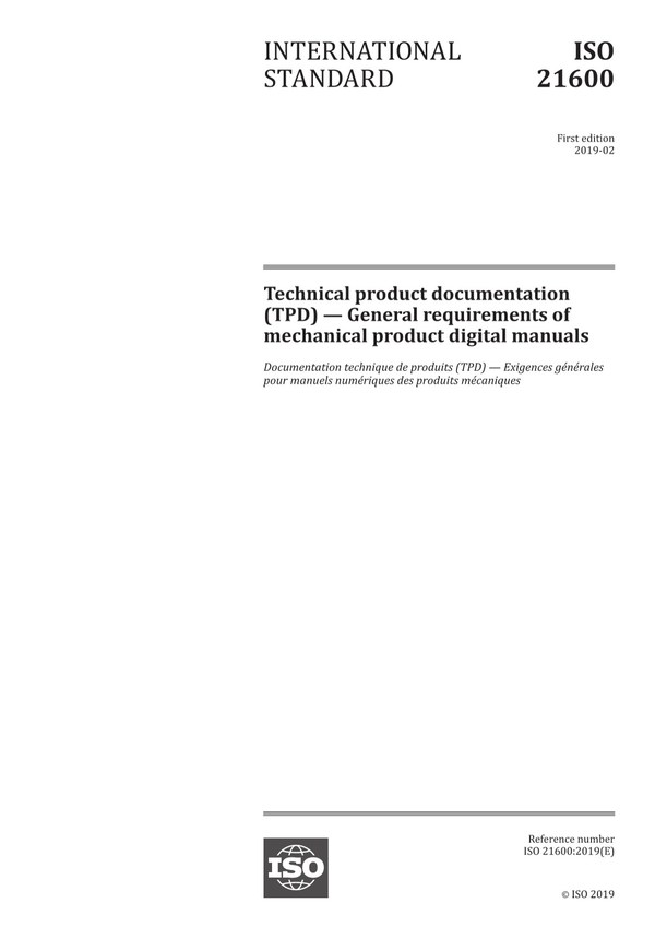 Technical Product Documentation (TPD) - General Requirements of Mechanical Product Digital Manuals developed under the leadership of XCMG celebrates its third anniversary; Credit: ISO 2019.
