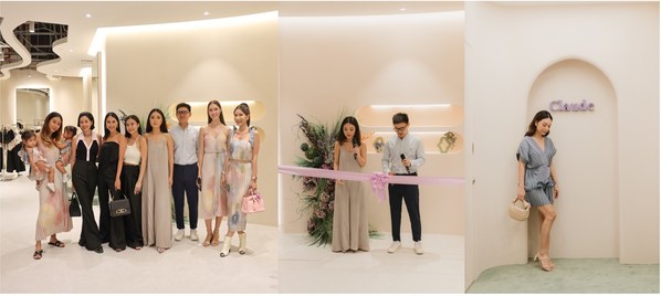 Claude Grand Opening Ceremony From left to right:Nellie Lim, Olivia Lazuardy, Melissa C. Koh, Savina Chow, Christie Johana, Tommy Budihardjo, Aimee Cheng-Bradshaw, Jamie Chua, Christie Johana, Tommy Budihardjo, and Andrea Chong