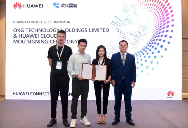 Huawei Cloud signed an MoU with OKG Technology Holdings Limited during the conference