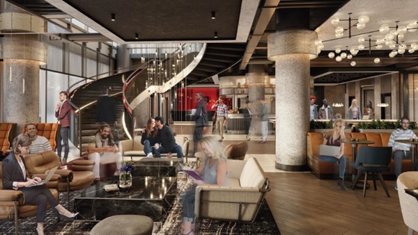 Radisson RED lobby design render
