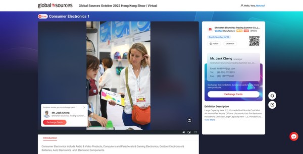 A demo Virtual Show page