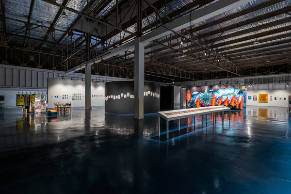 Exhibition view of Level 5 Gallery, Tanjong Pagar Distripark. Image courtesy of Singapore Art Museum.