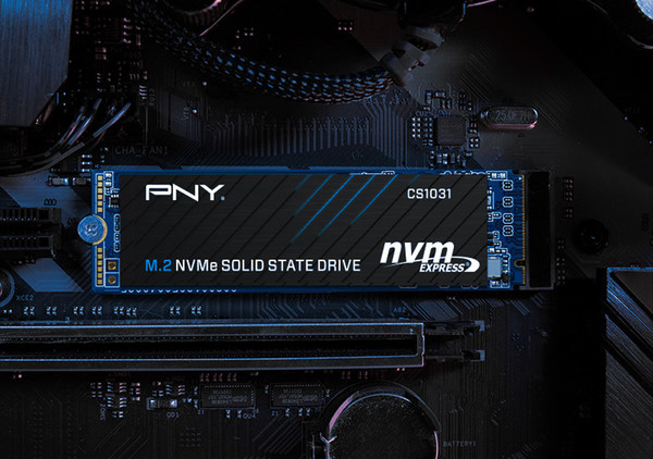 PNY CS1031 M.2 NVMe Gen 3x4 SSD installed in a system. PNY CS1031 M.2 NVMe Gen 3x4 SSD installed in a system.