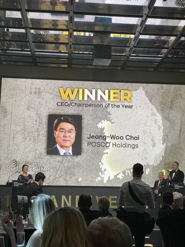 POSCO Group CEO Jeong-woo Choi Won‘CEO of the Year’by S&P Global