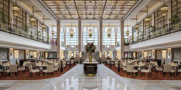 The elegant Lobby at The Peninsula Istanbul