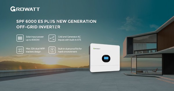 Growatt Announces New PV Inverter for Off-Grid Applications, SPF 6000 ES Plus