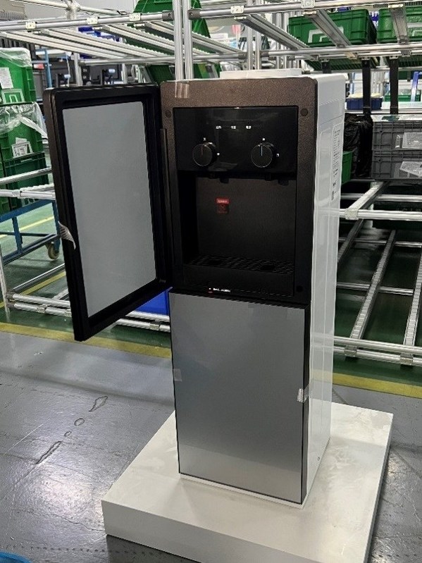 Midea’s pilot water dispenser using the new recycled material provided by INEOS Styrolution (image courtesy of Midea, 2022)