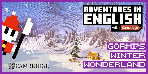 Gormi’s Winter Wonderland, a new winter-themed Minecraft world for learning English from Cambridge University Press & Assessment