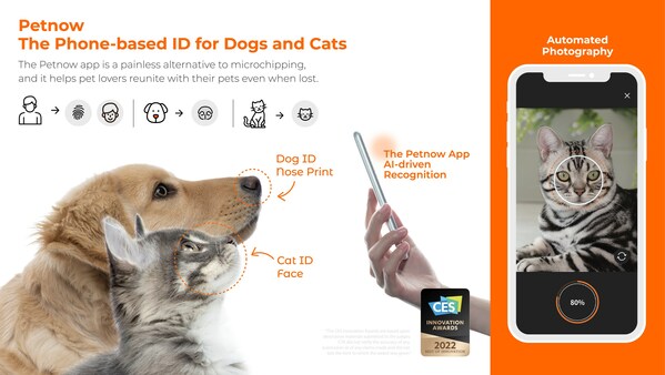The Petnow app: the first app to identify dogs and cats with simple scans on your mobile phone.