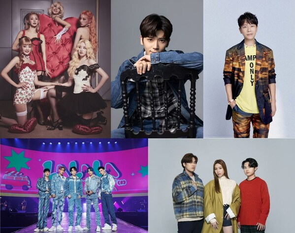 The 2023 TTV SUPER STAR Celebrities: (G)I-DLE, Bii, WeiBird, W0LF(S), and Accusefive/ photo credit: TTV