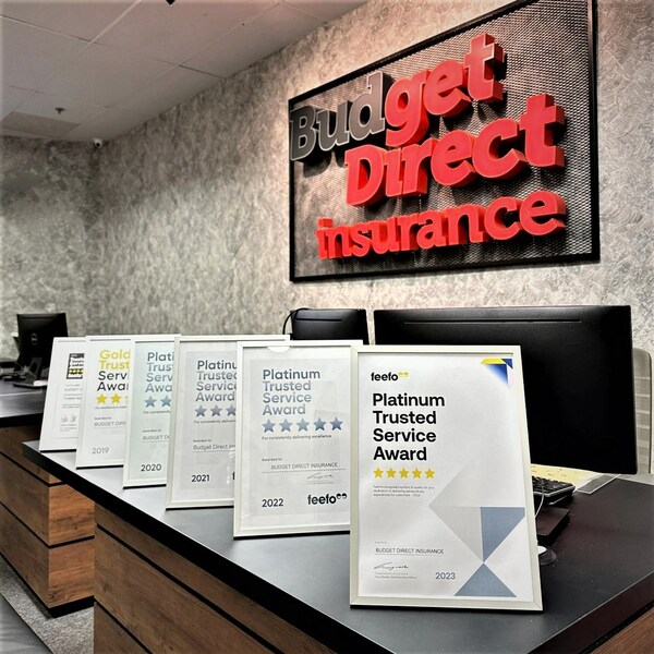 Budget Direct Insurance receives independent Feefo Platinum Trusted Service Award for outstanding customer service 4 years in a row.