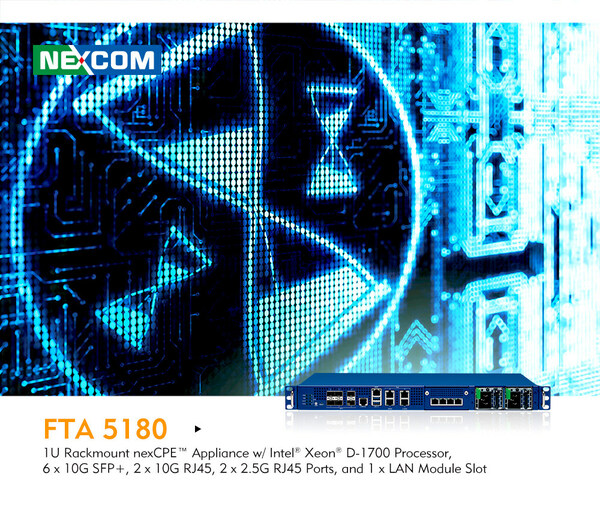 NEXCOM's FTA 5180 brings high throughput and improved network efficiency to existing network infrastructure. It has undergone 5G fronthaul enablement and tests, showing outstanding results that significantly surpassed threshold limits. NEXCOM's FTA 5180 brings high throughput and improved network efficiency to existing network infrastructure. It has undergone 5G fronthaul enablement and tests, showing outstanding results that significantly surpassed threshold limits.