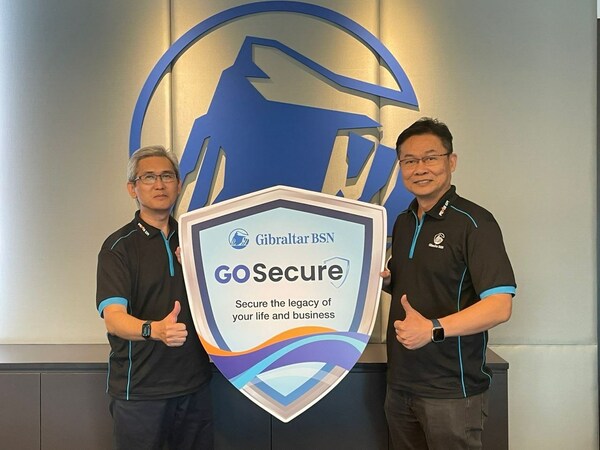 (from left to right) Lee Kok Wah, Chief Executive Officer of Gibraltar BSN and Daniel Toh, Chief Sales Officer of Gibraltar BSN at the launch of GoSecure and GoSecure+