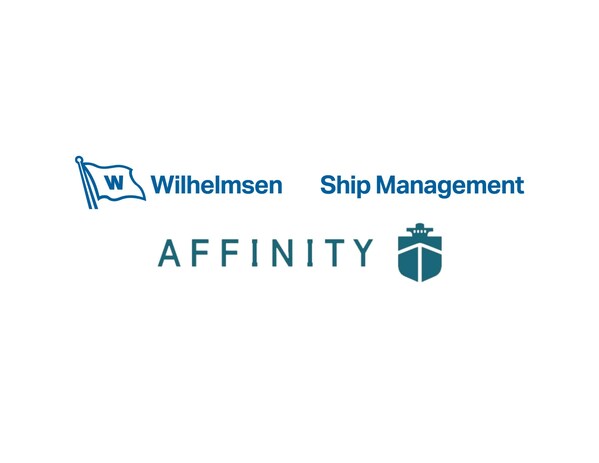 Logo of Wilhelmsen Ship Management (Top) and Logo of Affinity Shipping (Bottom)
