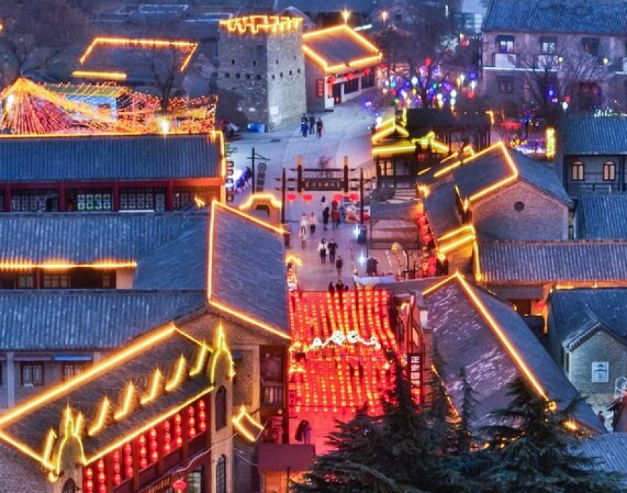 Xinhua Silk Road: Colored lanterns decorated in Zaozhuang, E.China Shandong to celebrate the Lantern Festival