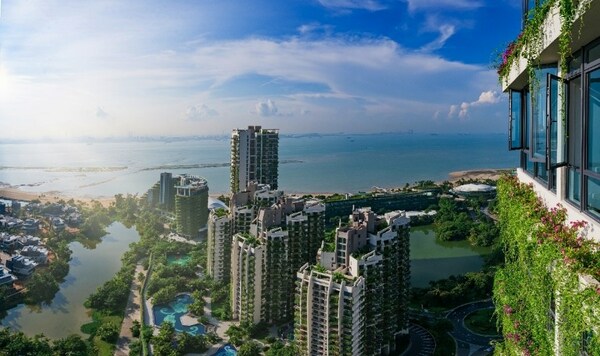 A seaward view of Forest City