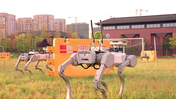 autonomous search trial with five DEEP Robotics quadrupedal robots autonomous search trial with five DEEP Robotics quadrupedal robots