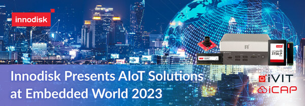 Innodisk will participate in Embedded World 2023, showcasing various AIoT and industrial embedded module solutions during the exhibition.