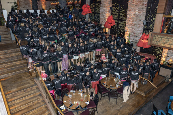 SHEIN Campus Ambassadors gather for a group photo at TAO Los Angeles on Saturday, February 25, 2023.